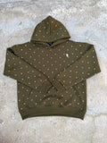 GREEN BLUE PULL OVER HOODIE