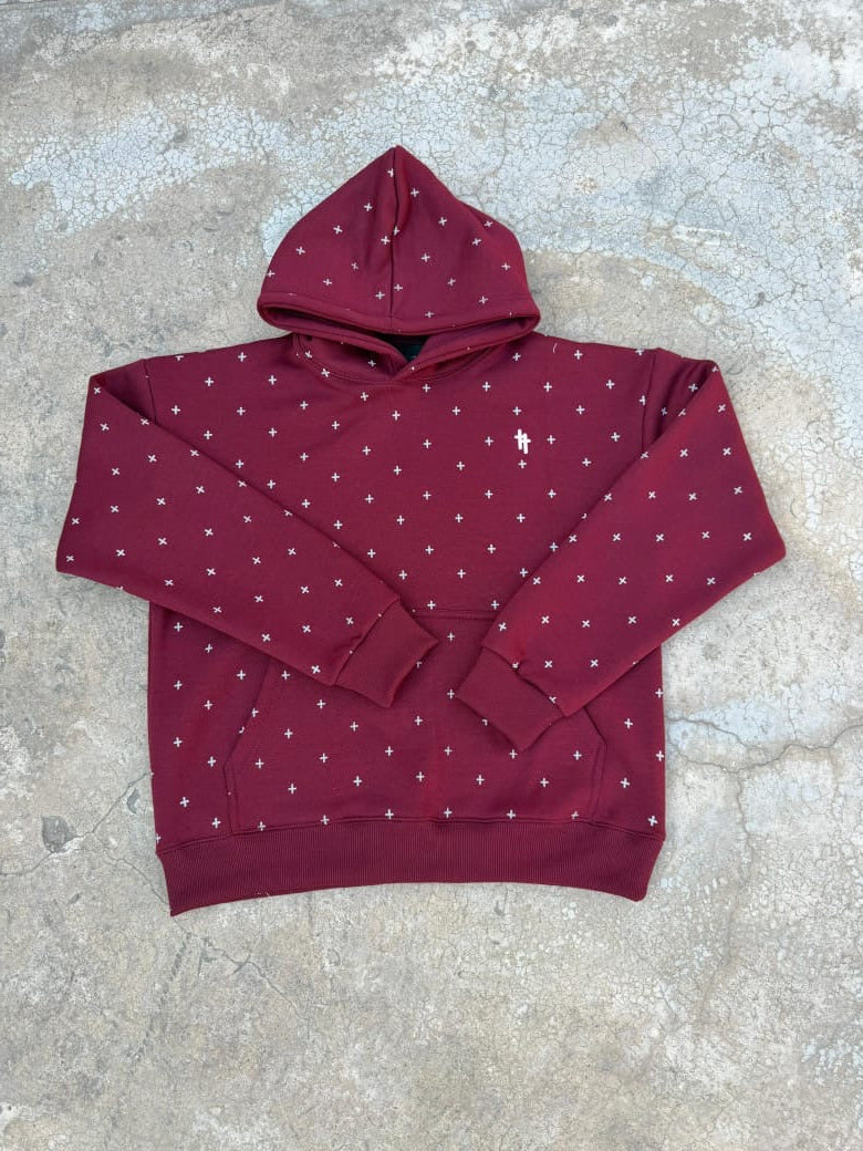 MAROON PULL OVER HOODIE